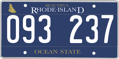RI license plate 093237