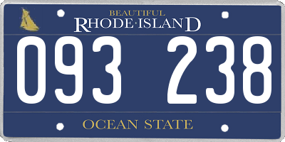 RI license plate 093238