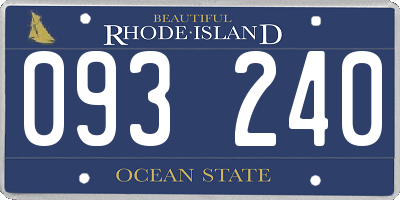 RI license plate 093240