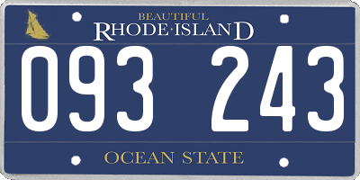 RI license plate 093243