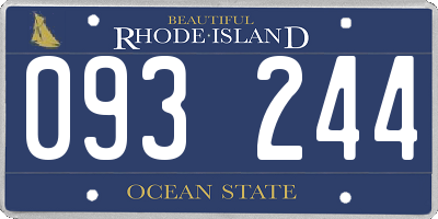 RI license plate 093244