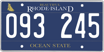 RI license plate 093245