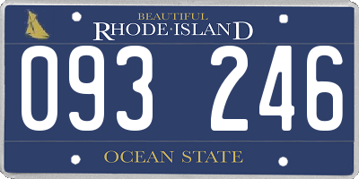 RI license plate 093246