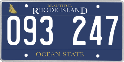 RI license plate 093247