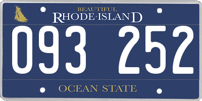 RI license plate 093252