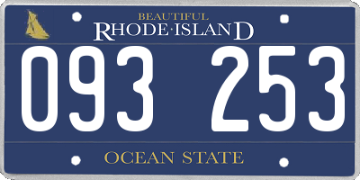 RI license plate 093253
