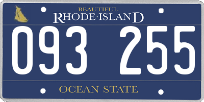 RI license plate 093255