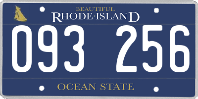 RI license plate 093256
