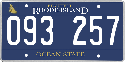 RI license plate 093257