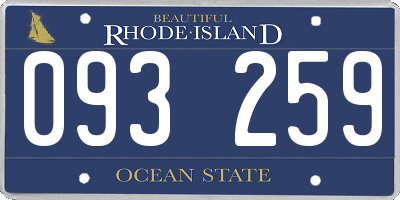 RI license plate 093259