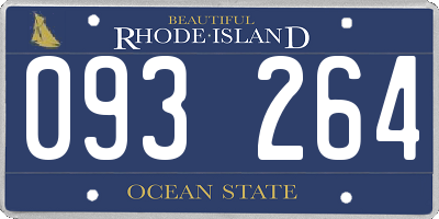 RI license plate 093264