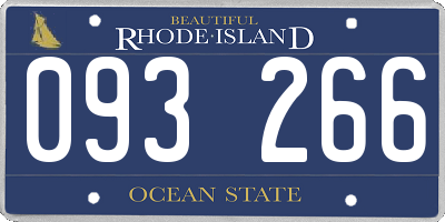 RI license plate 093266