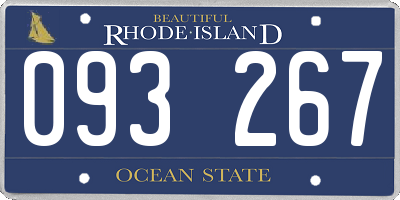 RI license plate 093267