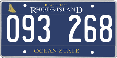 RI license plate 093268