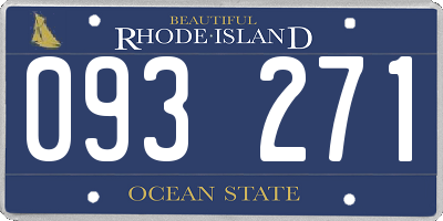 RI license plate 093271