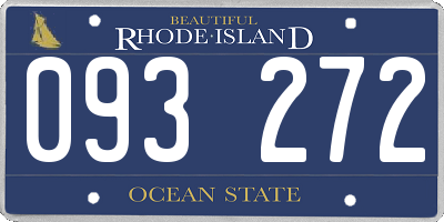 RI license plate 093272