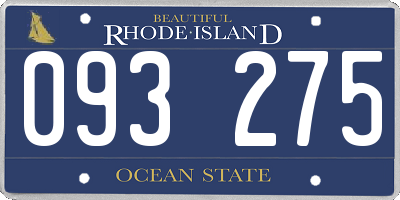 RI license plate 093275
