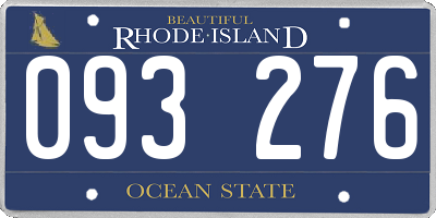 RI license plate 093276