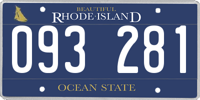 RI license plate 093281