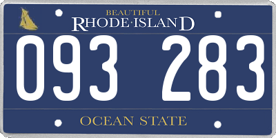 RI license plate 093283