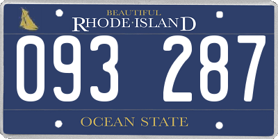 RI license plate 093287