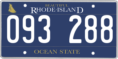 RI license plate 093288