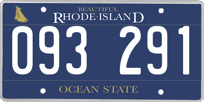 RI license plate 093291