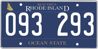 RI license plate 093293