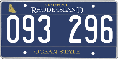 RI license plate 093296