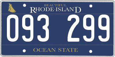 RI license plate 093299