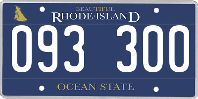 RI license plate 093300