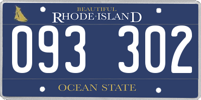 RI license plate 093302