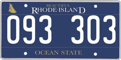 RI license plate 093303