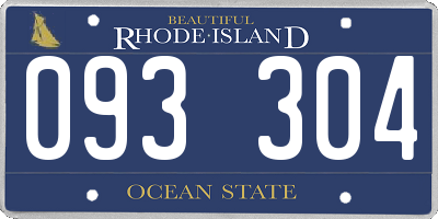 RI license plate 093304