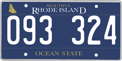 RI license plate 093324