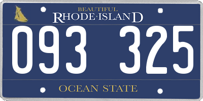 RI license plate 093325