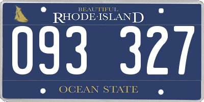 RI license plate 093327