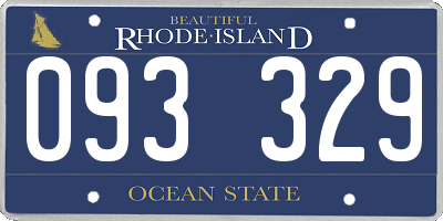 RI license plate 093329