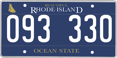 RI license plate 093330