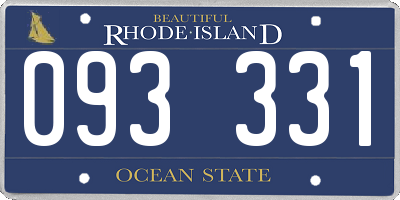 RI license plate 093331