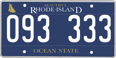 RI license plate 093333