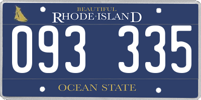 RI license plate 093335