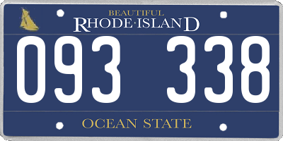 RI license plate 093338