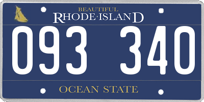 RI license plate 093340