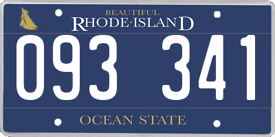 RI license plate 093341