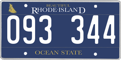 RI license plate 093344