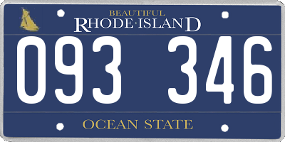 RI license plate 093346