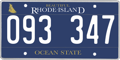 RI license plate 093347