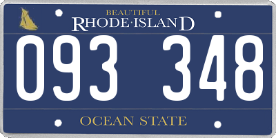 RI license plate 093348