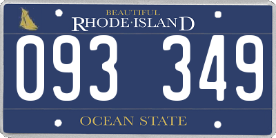 RI license plate 093349